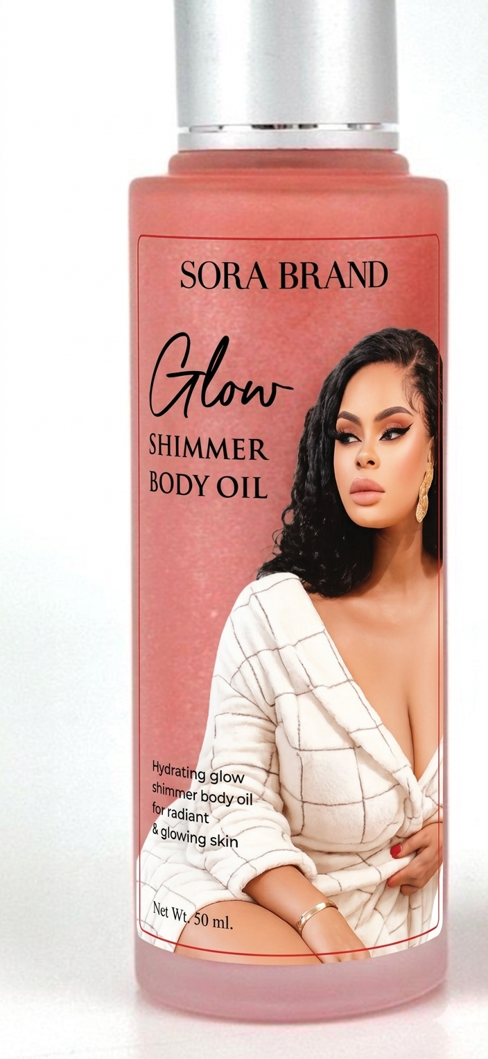 Glow shimmer body oil
